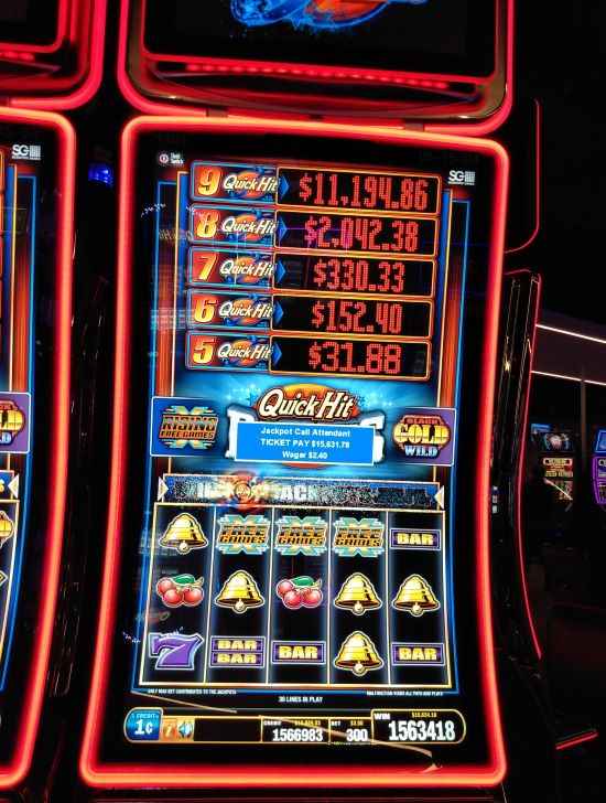 Jackpot Winner at Newport Racing and Gaming