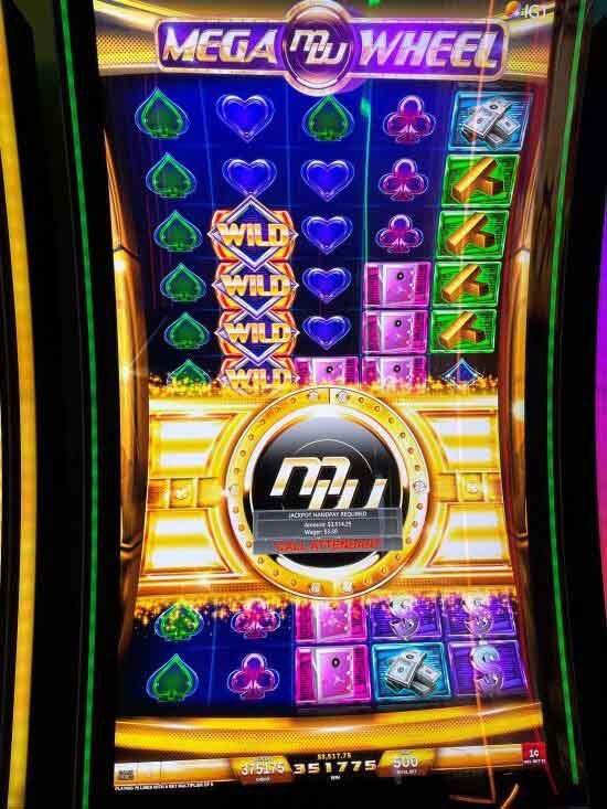 $3,514.25 jackpot won playing Mega Wheel at Newport Racing and Gaming