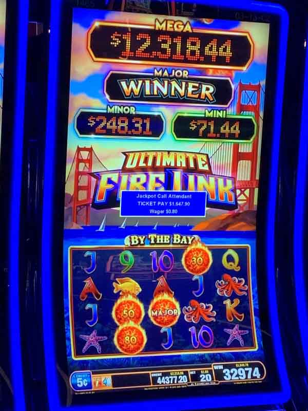 $1,647.90 won playing Ultimate Firelink Jackpot at Newport Racing & Gaming