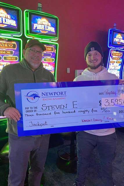 Steven E wins $3,596 playing Firelink at Newport Racing & Gaming
