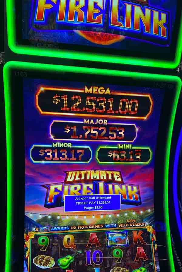 $1,299 won playing ultimate firelink at Newport Racing & Gaming