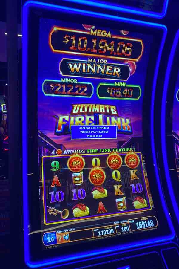 $1,690 won playing ultimate firelink game at Newport Racing & Gaming