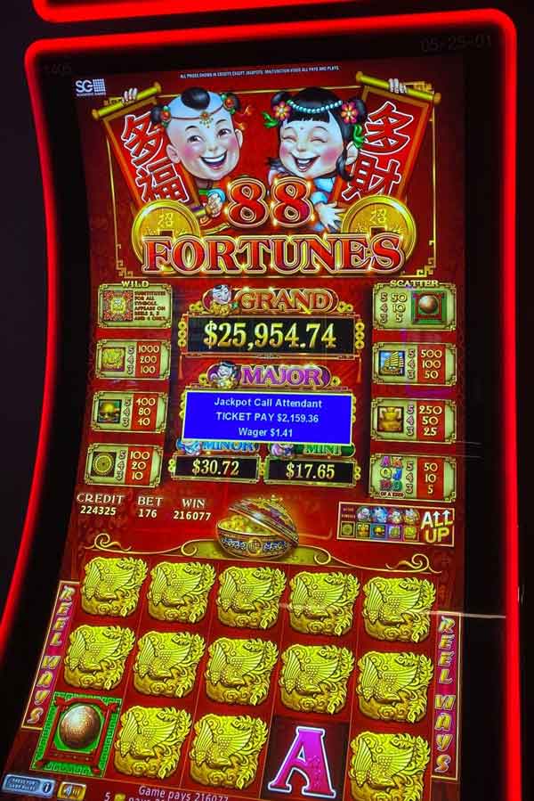 $2,159 won playing 88 fortunes game at Newport Racing & Gaming