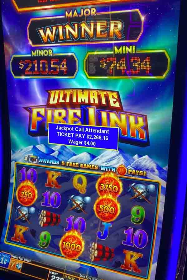 $2,265.16 won playing ultimate firelink game at Newport Racing & Gaming