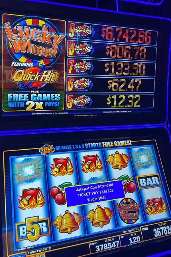 $3,677 won playing quick hits game at Newport Racing & Gaming