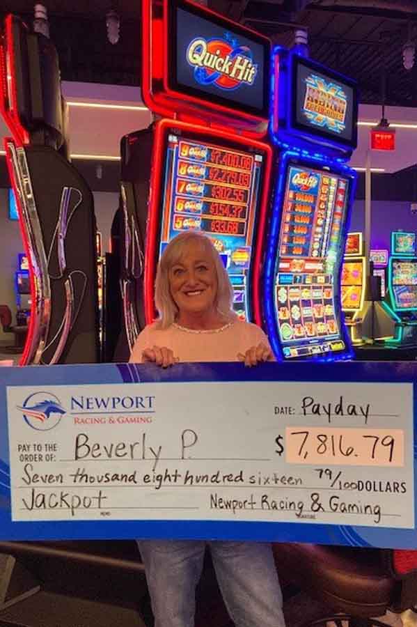 Lucky winner receives $7,816.79 playing Quick Hits game at Newport Racing & Gaming