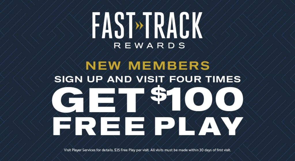 FastTrack Rewards Card free play offer